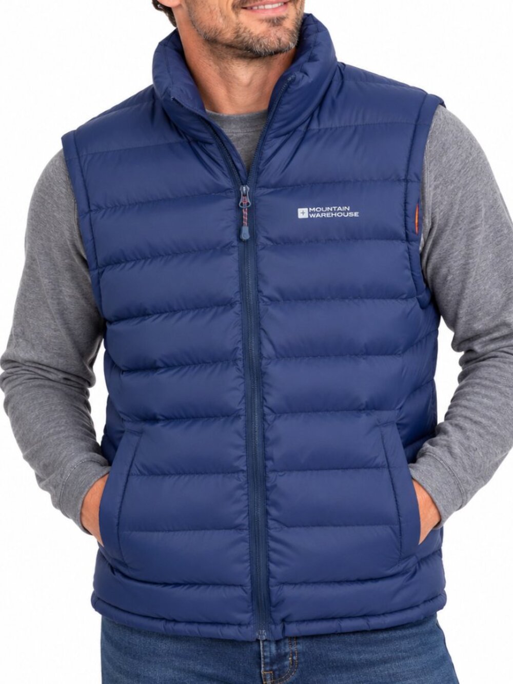 MOUNTAIN WAREHOUSE Seasons II Insulated Puffer Vest Blue Small Outdoor Hiking
